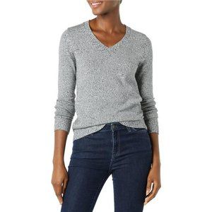 Cotton Long-Sleeve V-Neck Sweater For Women